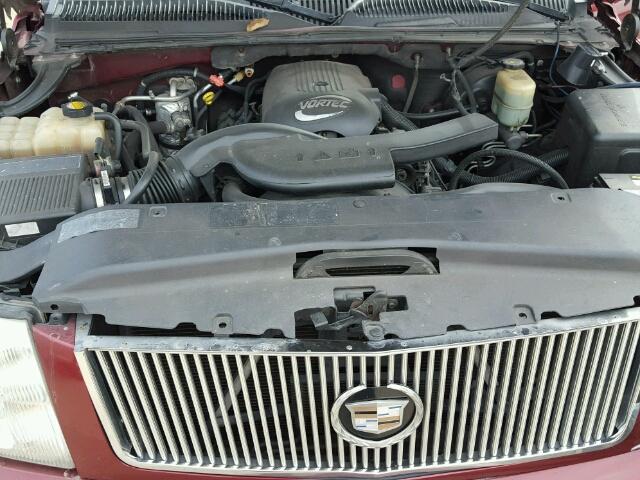 1GYEC63T52R106409 - 2002 CADILLAC ESCALADE BURGUNDY photo 7