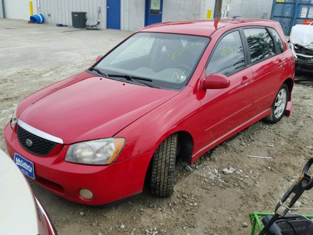 KNAFE161755079157 - 2005 KIA SPECTRA5 RED photo 2