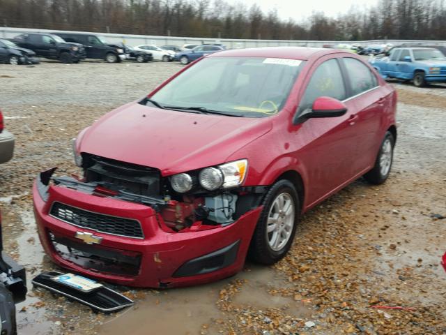 1G1JC5SH0F4162281 - 2015 CHEVROLET SONIC LT RED photo 2