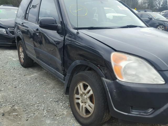 JHLRD78802C079057 - 2002 HONDA CR-V EX BLACK photo 9