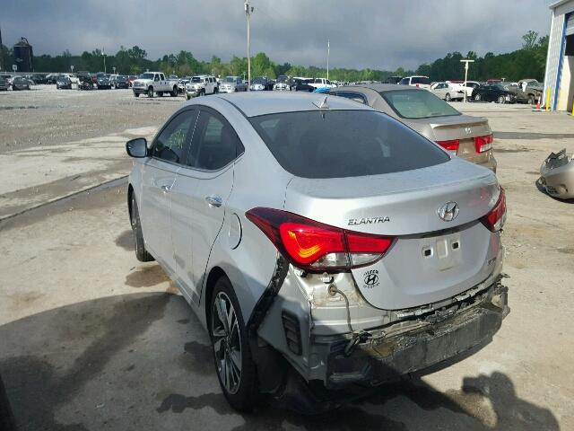 5NPDH4AEXEH495524 - 2014 HYUNDAI ELANTRA SE SILVER photo 3