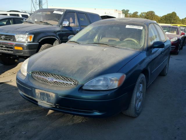 1FAFP5523YG159522 - 2000 FORD TAURUS SES GREEN photo 2