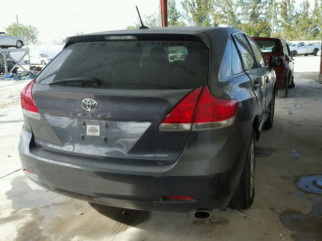 4T3ZE11A79U002827 - 2009 TOYOTA VENZA BASE CHARCOAL photo 4