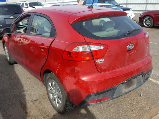 KNADM5A38D6115652 - 2013 KIA RIO LX RED photo 3