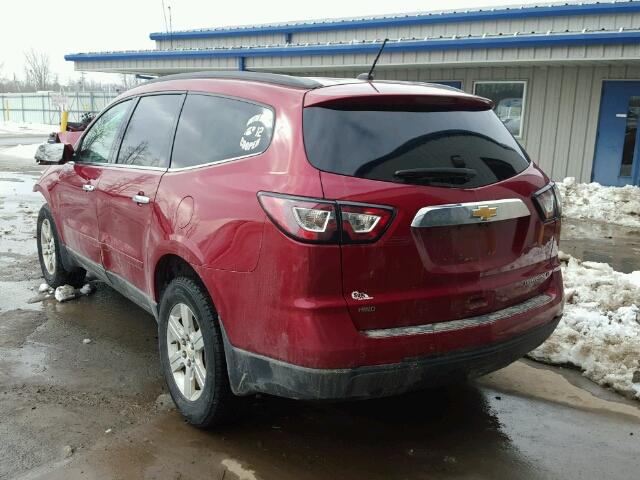 1GNKVGKD3EJ159011 - 2014 CHEVROLET TRAVERSE L MAROON photo 3