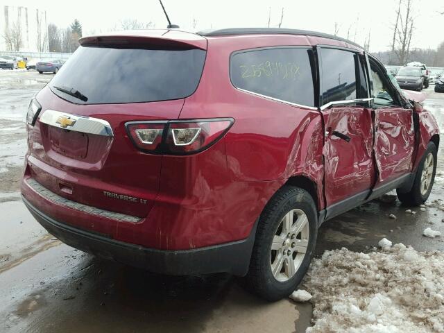 1GNKVGKD3EJ159011 - 2014 CHEVROLET TRAVERSE L MAROON photo 4