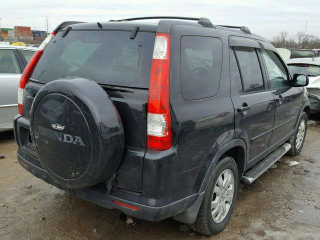 JHLRD78925C001540 - 2005 HONDA CR-V SE BLACK photo 4