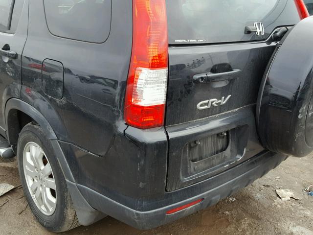 JHLRD78925C001540 - 2005 HONDA CR-V SE BLACK photo 9