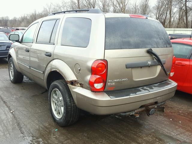 1D8HB48P17F539287 - 2007 DODGE DURANGO SL BEIGE photo 3