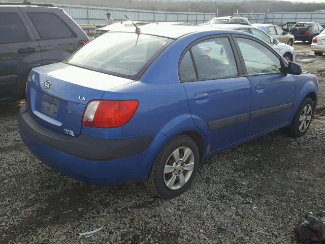 KNADE123366065394 - 2006 KIA RIO BLUE photo 4