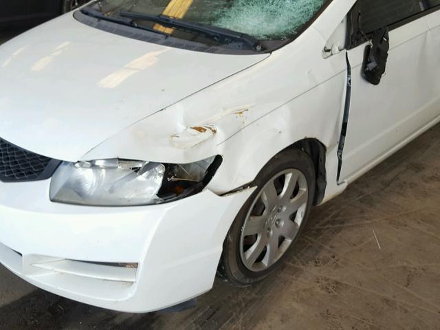 2HGFG1B66AH514169 - 2010 HONDA CIVIC LX WHITE photo 9