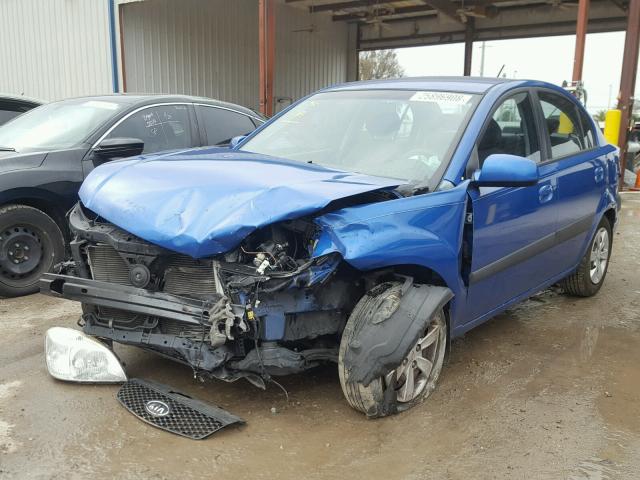 KNADE223096466282 - 2009 KIA RIO BASE BLUE photo 2