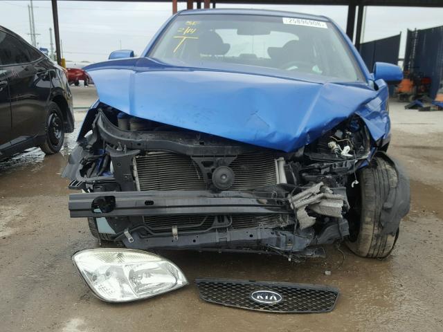 KNADE223096466282 - 2009 KIA RIO BASE BLUE photo 9