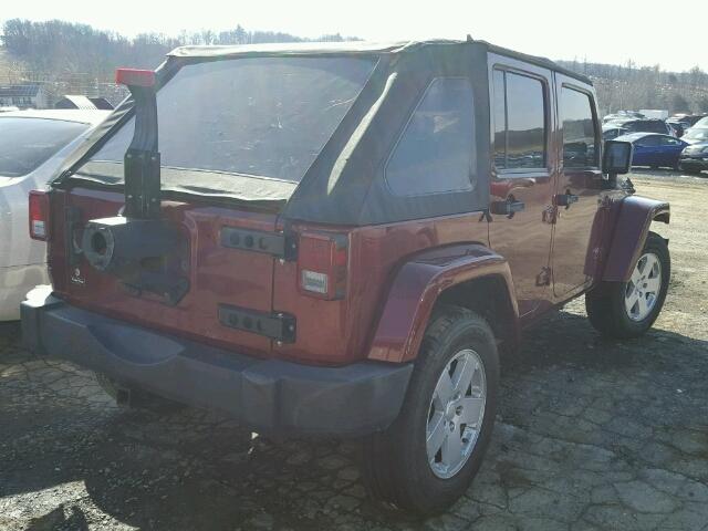 1J8GA59197L217200 - 2007 JEEP WRANGLER S 勃艮第红 照片 4