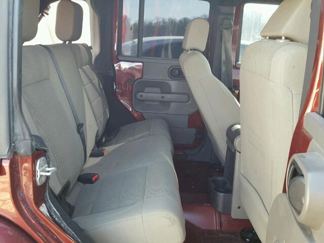 1J8GA59197L217200 - 2007 JEEP WRANGLER S 勃艮第红 照片 6