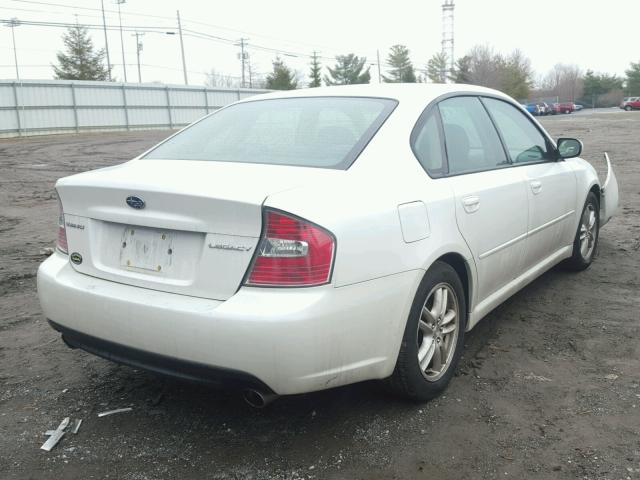 4S3BL616657205391 - 2005 SUBARU LEGACY 2.5 WHITE photo 4