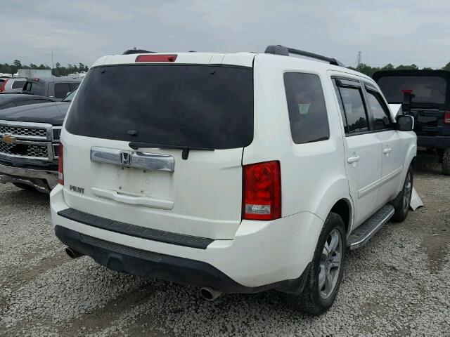 5FNYF3H5XCB023603 - 2012 HONDA PILOT EXL WHITE photo 4