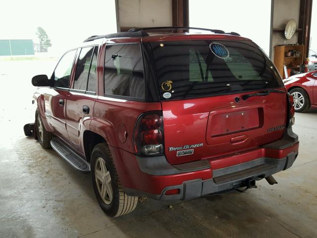 1GNDT13S132373205 - 2003 CHEVROLET TRAILBLAZE RED photo 3