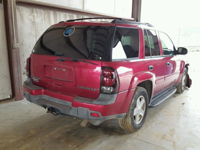 1GNDT13S132373205 - 2003 CHEVROLET TRAILBLAZE RED photo 4