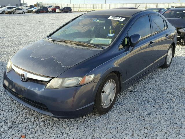 JHMFA36256S019219 - 2006 HONDA CIVIC HYBR BLUE photo 2