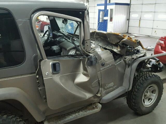 1J4FA49S85P301644 - 2005 JEEP WRANGLER / BROWN photo 9