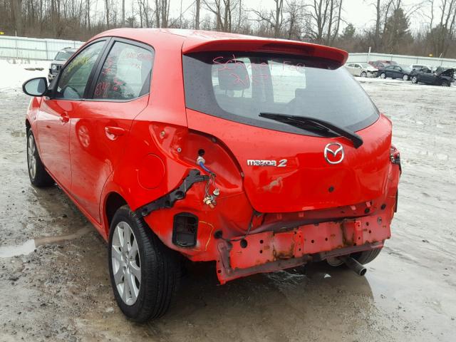 JM1DE1HZ9B0129983 - 2011 MAZDA MAZDA2 RED photo 3