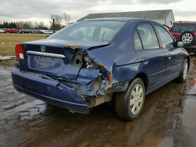 1HGES26753L033628 - 2003 HONDA CIVIC EX BLUE photo 4