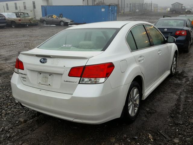 4S3BMAC6XC1012576 - 2012 SUBARU LEGACY 2.5 WHITE photo 4