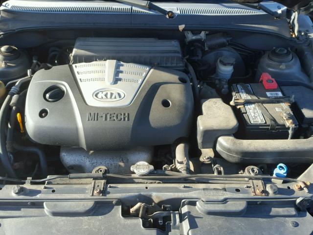 KNADC125646292275 - 2004 KIA RIO GRAY photo 7