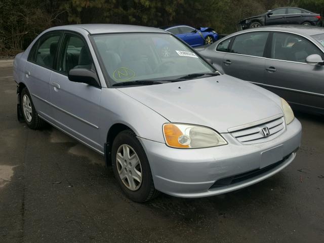 1HGES16573L018489 - 2003 HONDA CIVIC LX SILVER photo 1