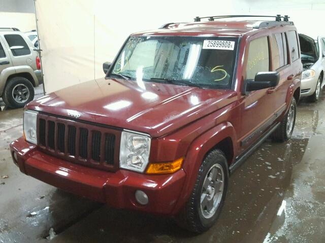 1J8HG48K37C634092 - 2007 JEEP COMMANDER MAROON photo 2