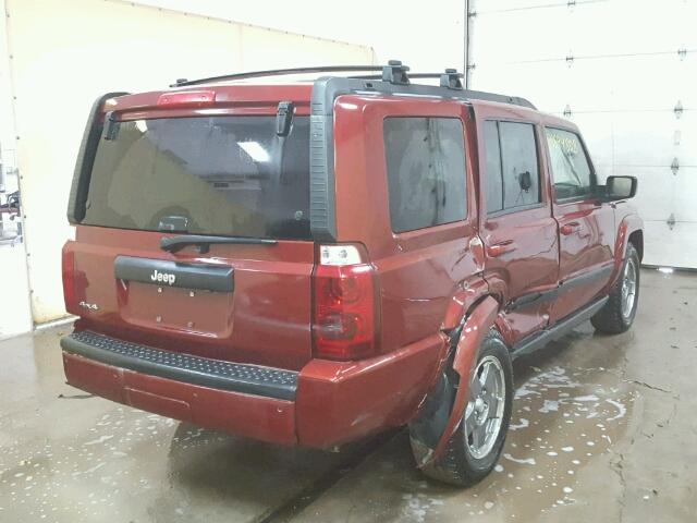 1J8HG48K37C634092 - 2007 JEEP COMMANDER MAROON photo 4