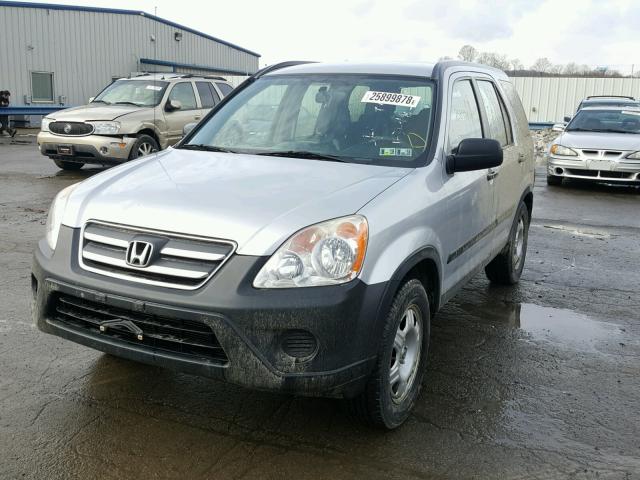 JHLRD78505C004630 - 2005 HONDA CR-V LX SILVER photo 2