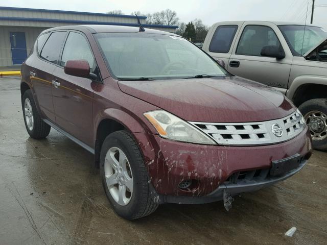 JN8AZ08TX5W314515 - 2005 NISSAN MURANO SL MAROON photo 1