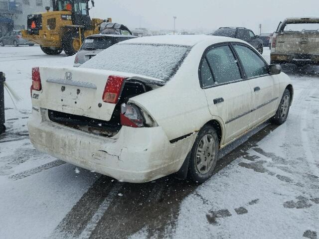 2HGES16361H911777 - 2001 HONDA CIVIC DX WHITE photo 4