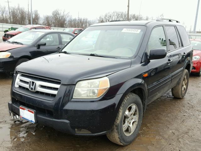 2HKYF18476H511408 - 2006 HONDA PILOT EX BLUE photo 2