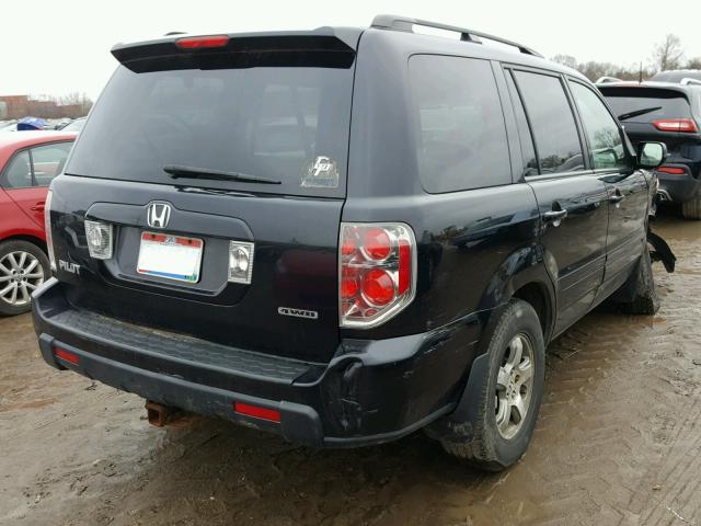 2HKYF18476H511408 - 2006 HONDA PILOT EX BLUE photo 4