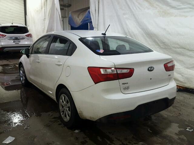 KNADM4A37D6157952 - 2013 KIA RIO LX Սպիտակ լուսանկար 3