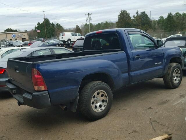 5TENX22N27Z340038 - 2007 TOYOTA TACOMA BLUE photo 4