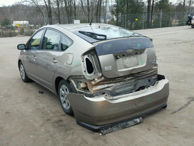 JTDKB20U297885498 - 2009 TOYOTA PRIUS TAN photo 3