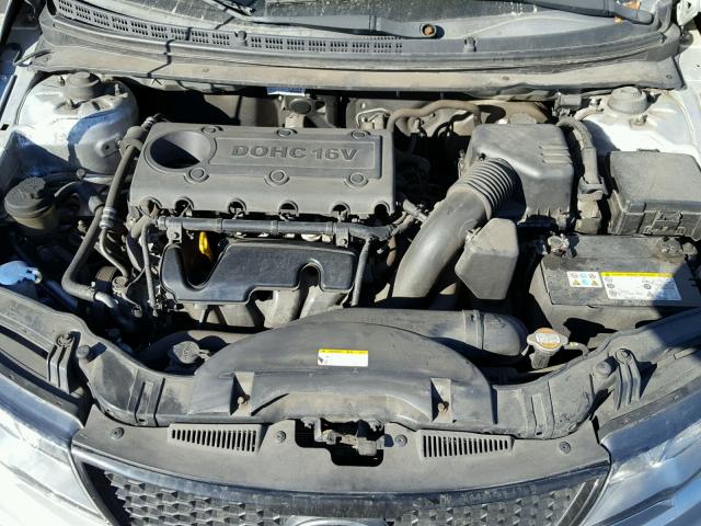 KNAFW6A37A5183421 - 2010 KIA FORTE SX SILVER photo 7