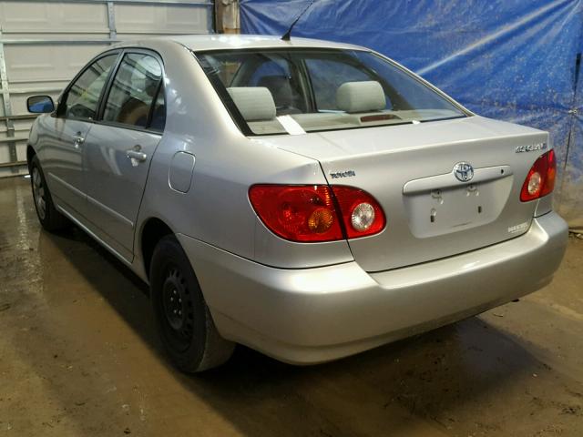 2T1BR38E34C313930 - 2004 TOYOTA COROLLA CE SILVER photo 3