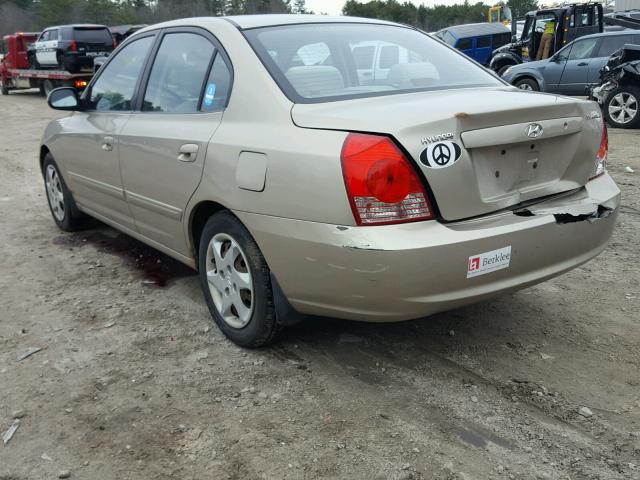 KMHDN46D05U027246 - 2005 HYUNDAI ELANTRA GL TAN photo 3