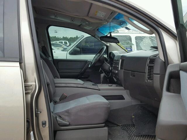 1N6BA07A87N225801 - 2007 NISSAN TITAN XE GRAY photo 5