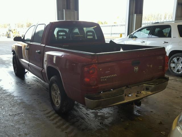 1D7HE48N66S569319 - 2006 DODGE DAKOTA QUA RED photo 3