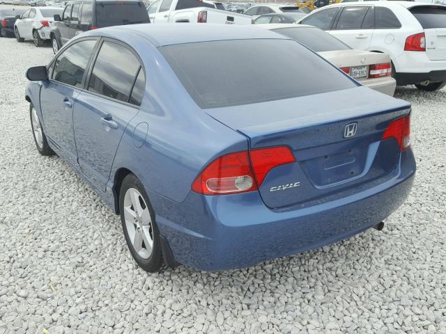 1HGFA16818L119083 - 2008 HONDA CIVIC EX ლურჯი ფოტო 3