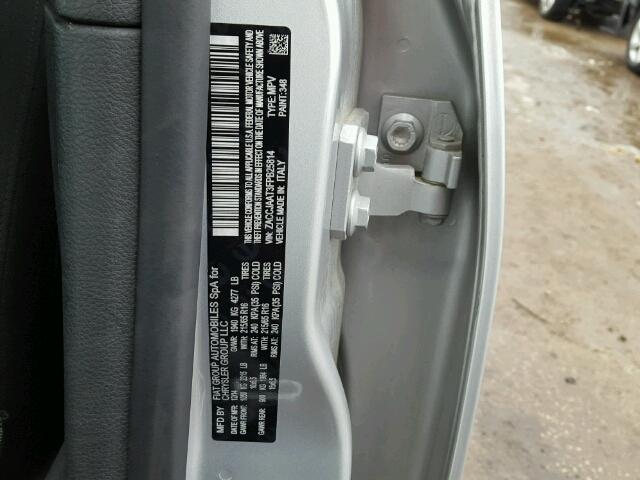 ZACCJAAT3FPB25814 - 2015 JEEP RENEGADE S ვერცხლისფერი ფოტო 10