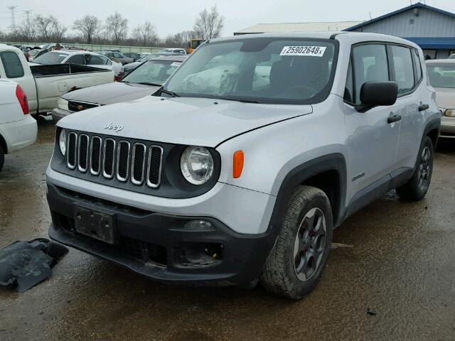 ZACCJAAT3FPB25814 - 2015 JEEP RENEGADE S SILVER photo 2