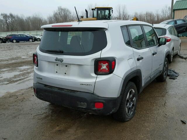 ZACCJAAT3FPB25814 - 2015 JEEP RENEGADE S SILVER photo 4