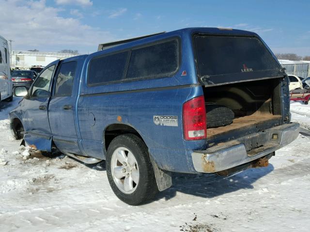 1D7HU18D65S114557 - 2005 DODGE RAM 1500 S BLUE photo 3